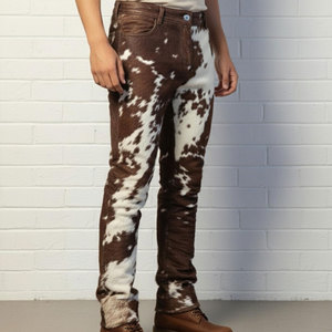 Pantalon Homme Sur Mesure en Cuir de Vachette Vêtement d'Extérieur Léger Élégant Respirant Vêtement de Sport d'Hiver Tenue à la Mode - Product Image 4