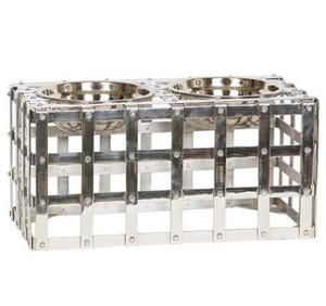 Mangeoire pour animaux de compagnie rectangulaire surélevée, bol pour chat moderne, support d'alimentation à double tube en métal, mangeoire pour animaux de compagnie, design moderne, mangeoire pour animaux de compagnie - Product Image 2