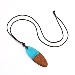 Top Sale New Arrival <b>Resin</b> Wood Pendant Fashion Jewelry, Boho Wood <b>Resin</b> Necklace, Necklace Wood Jewelry - Product Image 1