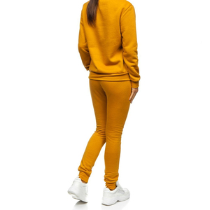 Nuevas llegadas de alta calidad, pantalones acampanados apilados para mujer, conjunto de dos piezas, chándal de lana de peso pesado francés Terry a juego para mujer - Product Image 3