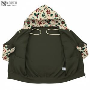 Último diseño de alta calidad de peso pesado 100% algodón sudaderas con capucha para hombre pulóver Streetwear chándales Denimes Fleece Hoodie Reversible - Product Image 6