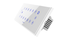 Interrupteurs muraux tactiles en verre intelligents Tuya WiFi NFC avec commande vocale Alexa Google Home, certifiés CE, télécommande pour ventilateur et éclairage