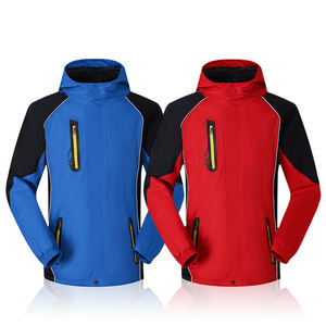 Chaquetas de exterior de talla grande impermeables de alta calidad para invierno, rayas reflectantes transpirables, diseño de retazos resistentes al frío - Product Image 6