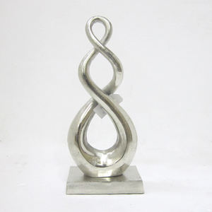 Steel Metal Wooden Base Unique Shape <b>Gold</b> Finished <b>Sculpture</b> Nordic Style Luxury Modern Vertical <b>Sculptures</b> - Product Image 6