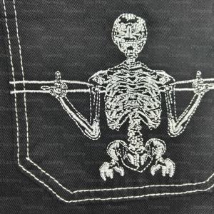 Jeans da <span class=keywords><strong>Uomo</strong></span> Personalizzati Oversize con Motivo Vintage, Ricamo 3D, Gamba Dritta, Lavaggio Acido, <span class=keywords><strong>Vita</strong></span> Media, Stile Y2K - Product Image 6