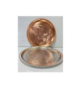 ถาดทองแดงเคลือบเงาสำหรับตกแต่งโลหะโบราณถาดอเนกประสงค์ - Product Image 5