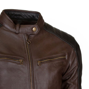 Nouvel arrivage de veste en cuir design à la mode pour hommes Vestes en cuir PU Veste en cuir de vachette de qualité supérieure - Product Image 4