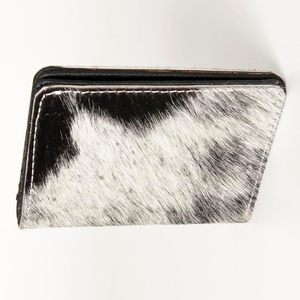 Vintage Cowhide Leather Hair on Small Credit <b>Card</b> Wallet Accessories With Zipper Pocket Wholesale Handmade Hair on <b>Card</b> <b>Holder</b> - Product Image 2