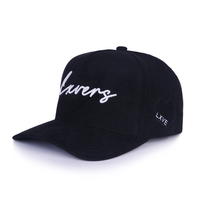 Casquette de baseball snapback unisexe tendance à logo brodé personnalisé vintage en suède à 5 panneaux avec visière incurvée, modèle Common Four