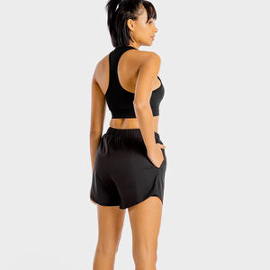Short de sport de yoga taille haute pour femmes respirant nouveautés-conception sans entrejambe course à pied entraînement Fitness Gym vêtements poches - Product Image 4