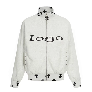 Sudadera con Capucha Personalizada de Estilo Vintage, de Alta Calidad, con Cierre, Estilo Urbano, Hip Hop, Cuello Alto, Antiencogimiento, Talla Grande - Product Image 3