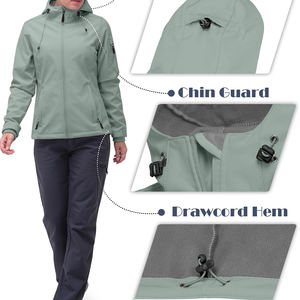Veste extérieure réfléchissante Offre Spéciale Veste Softshell isolée légère pour femme Col montant Respirant Chaud Séchage rapide Anti - Product Image 5