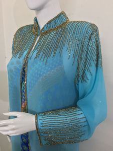 Lujosa ropa de mujer frente abierto Abaya Cardigan encogimiento de hombros bordado a mano ropa de noche Kaftans colores impresionantes dulce Y2K para - Product Image 4