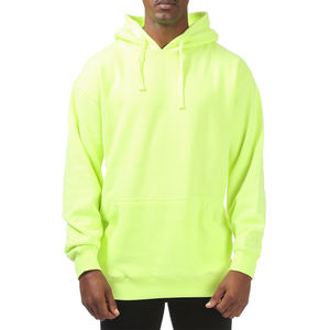 Pro Club Unisex Custom Comfort Pullover <b>Hoodie</b> (9oz) <b>Men's</b> Fleece Sweatshirt with Neon <b>Yellow</b> Print Design - Product Image 5