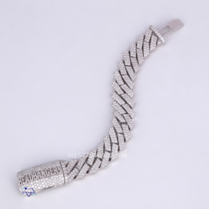 Bracelet de tennis en or blanc 14 carats, superbe diamant cultivé en laboratoire avec un design unique pour les cadeaux et les fêtes - Product Image 2