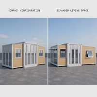 Maison conteneur extensible de 10 pieds, préfabriquée, modulaire, pliable et portable, pour bureau de chantier et habitation