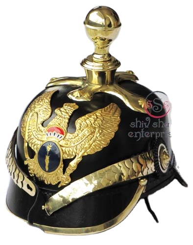 German Helmet GERMAN PICKELHAUBE SOLID Brass Bawarian HELMET