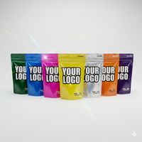 Sacs en plastique refermables en aluminium personnalisés pour aliments, logo personnalisé, emballage alimentaire, sachet debout de qualité alimentaire, sacs en mylar