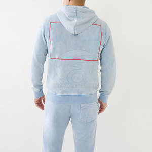 ชุดวอร์มซักกรดของผู้ชายชุดวอร์มผ้าคอตตอนสีแบบกำหนดเอง - Product Image 3