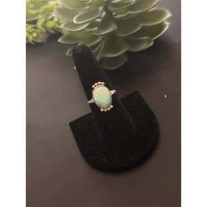 Handmade Boho Royston Turquoise & Sterling <b>Silver</b> <b>Ring</b> Navajo Made <b>Statement</b> Piece for Everyday Wear IGI Certified Size 7.5 - Product Image 4