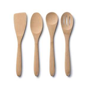 CUISINE EXPANSION Ensemble d'ustensiles de cuisine en bois de teck ou d'acacia naturel avec repose-cuillère Ensemble de cuillères et ustensiles de cuisine en bois - Product Image 6