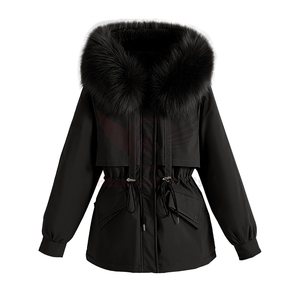 Parka de Alta Calidad para Mujer Abrigo Cálido de Invierno Chaqueta con Cuello de Piel Sintética Puffer Transpirable Parkas de Mujer de Pakistán - Product Image 3