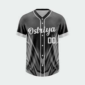 Maillot de baseball et de softball à boutons pour unisexe, vêtements de sport, maillot de baseball à prix avantageux avec logo personnalisé - Product Image 1