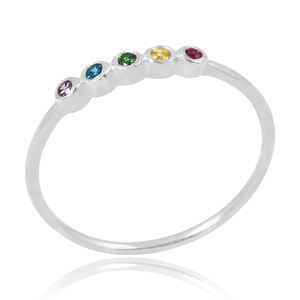 แหวนอัญมณีแฟชั่นหินเพทายสีเงินสเตอร์ลิงปรับแต่งได้สีโรสโกลด์สไตล์คลาสสิกสำหรับงานแต่งงาน - Product Image 5