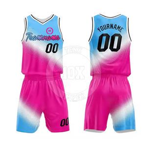 Tenue de sport pour hommes avec logo personnalisé uniforme de basket-ball OEM uniforme de basket-ball à séchage rapide personnalisé - Product Image 1