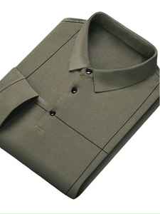 Camiseta Polo Casual para Hombre, 100% Algodón, Manga Larga, Transpirable, Diseño Sólido, Personalizable, ODM Disponible - Product Image 5