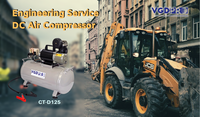 12V Haute Efficacité Résistant Aux Intempéries Robuste DC Huile Moins Entretien Professionnel Mini Compresseur D'air Pompe 25 litres réservoir