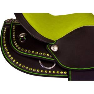 Classique fait à la main synthétique Cordura anglais cheval selle léger Western Trail Tack baril course équestre cuir Tack - Product Image 4