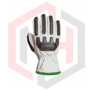 ถุงมือหนังช่างป้องกันการบาดระดับสูง ทนทานต่อการตัด ป้องกันน้ำมัน อุปกรณ์ความปลอดภัยในงานน้ำมันและก๊าซ เหมาะสำหรับงานเหมือง ทนต่อแรงกระแทก TPR น้ำหนัก 11 ออนซ์ ระบายอากาศได้ดี - Product Image 2