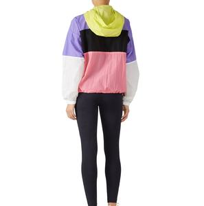 Vêtements d'extérieur de haute qualité, logo personnalisé, veste coupe-vent pour femmes, vente en gros, col montant, fermeture éclair sur le devant, veste coupe-vent pour femmes - Product Image 2