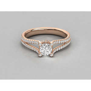 Bague solitaire en or 14 carats pour femmes avec diamant de laboratoire - Product Image 5