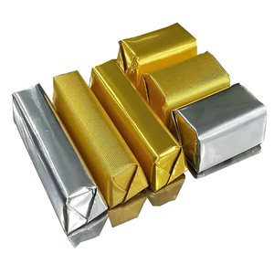 Food Grade Printed <b>Chocolate</b> <b>Wrapping</b> Paper Laminated <b>Gold</b> Aluminum Foil Sheet 0.0065mm Thickness 20-30mm Width Dubai Packaging - Product Image 1