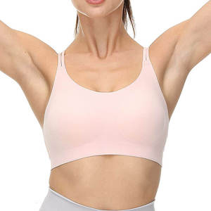 OEM Sports Bra for Women With <b>Padded</b> Yoga Crop Tank Tops Fitness Workout <b>Running</b> Bra Made in Pakistan Customized Sports Bra - Product Image 1