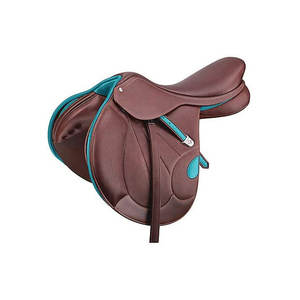 Sillín de cuero para montar en caballo ecuestre, de cuero duradero, inglés, para carreras de salto - Product Image 3