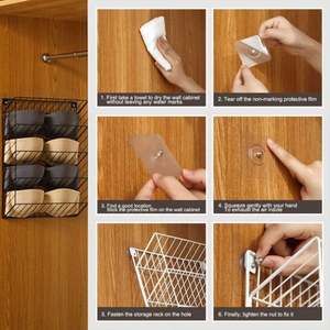 Estante de Almacenamiento de Hierro para Colgar en la Pared, para Calcetines, Ropa Interior, Perchero, Armario, Ropa, Pantalones, Bolsa de Almacenamiento Colgante, Sin Rastro, Organizador - Product Image 6