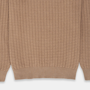 Suéter de polo clásico de algodón 100%, ropa de invierno caqui, logotipo personalizable, logotipo frontal antiarrugas transpirable de alta calidad - Product Image 3