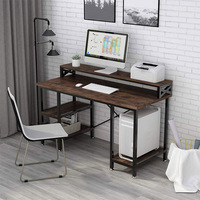Bureau d'ordinateur moderne avec étagères de rangement Bureau Table d'ordinateur Bureau d'étude Bureau d'écriture Poste de travail