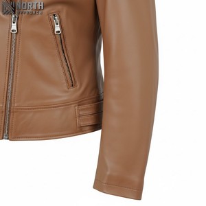 Offre spéciale, veste en cuir à manches longues pour femmes, design OEM personnalisé, nouvelle veste à la mode, veste en cuir personnalisée pour femmes - Product Image 3