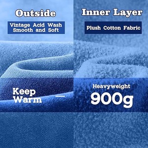 Sweat à capuche lavé OEM personnalisé sweat à capuche lavé à l'acide sweat vintage sweat à capuche lavé avec sérigraphie taux de vente entier Pakistan - Product Image 5