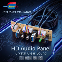 Panneau avant DIY pour PC avec double USB 3.0, audio HD, interrupteur d'alimentation, LED et gaine PVC – En stock pour modification de boîtier d'ordinateur personnalisé