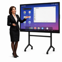 Pizarra Digital Interactiva de 65, 75, 86 y 98 Pulgadas, 4K UHD, Pizarra Electrónica Inteligente con Pantalla Táctil para Reuniones Corporativas y Conferencias