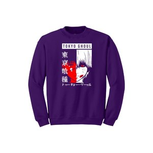 Colección de Anime 100%, sudadera de algodón con estampado de bolsillos para mujer, Polar, informal, de invierno, con cuello redondo, tejido frontal, serigrafía - Product Image 2