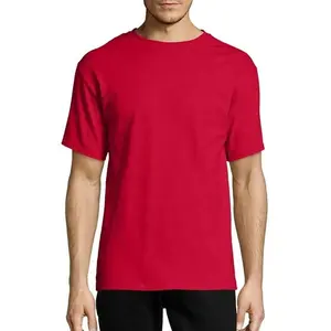 Camiseta de algodão sólido para homens, camiseta de tamanho grande leve para uso em lojas de moda de rua