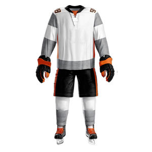 Uniforme de hockey sur glace de taille adulte teint en couleur unie, conception de votre propre logo uniforme de hockey sur glace - Product Image 2