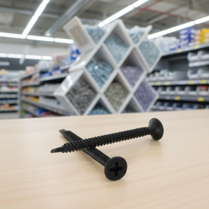 PDC Model 9 Carbon Steel Drywall Screw Class 8.8 Black/Grey Phosphate Finish <b>Pan</b>/Bugle Head Self-Drilling for Metal Gypsum Studs - Product Image 1