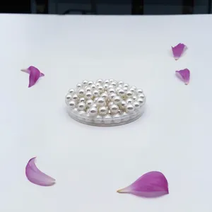 BEPR32WT - <b>Medium</b> White Undrilled Plastic Faux Pearls - 1/2, 14mm - Product Image 3
